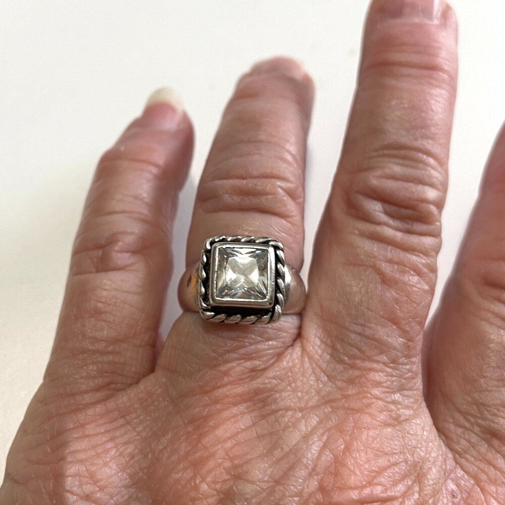 Silpada Sterling Silver Cubic Zirconia Ring Size 6-Stunning! - Picture 3 of 7